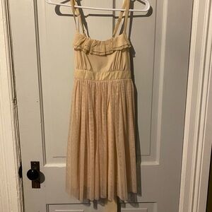 Women’s Cream Ruffle Tulle Dress